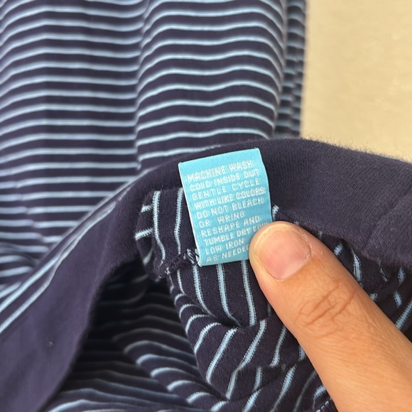 J. McLaughlin 1/4 Zip Athletic Pullover Navy and Sky Blue Size Medium - Picture 6 of 9